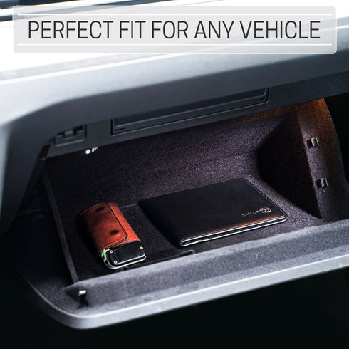 CANOPUS Car Registration and Insurance Holder, PU Leather Card Holder, Vehicle Glove Box Organizer for Auto, SUV, Truck and Motorcycle